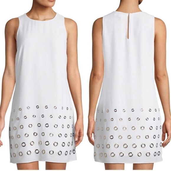 Michael Kors Navy grommet lined sleeveless dress - Picture 9 of 10